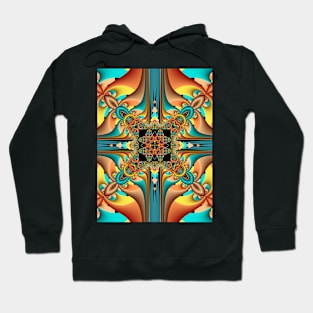 Decorative Symmetrical Kaleidoscope Pattern Hoodie